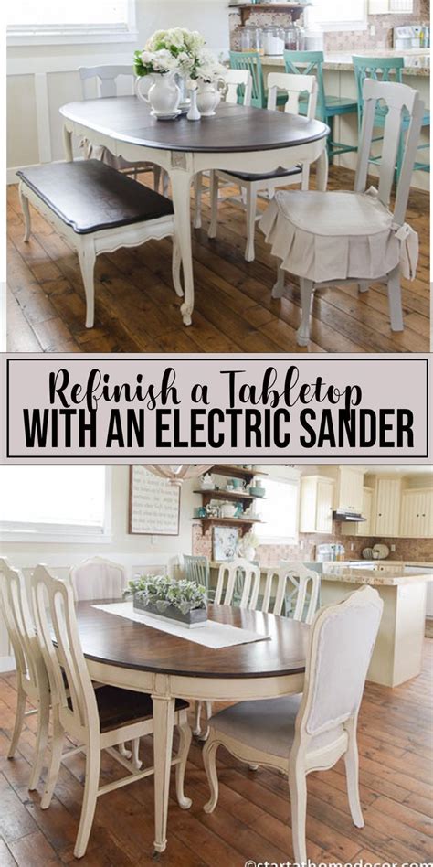 7 Steps To Refinish A Tabletop With An Electric Sander Table Top