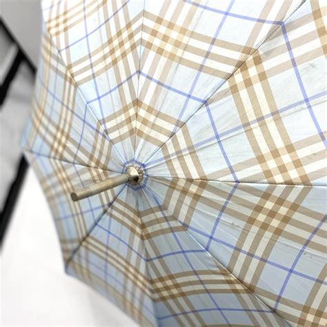 Burberry Blue Plaid Walking Umbrella Gem