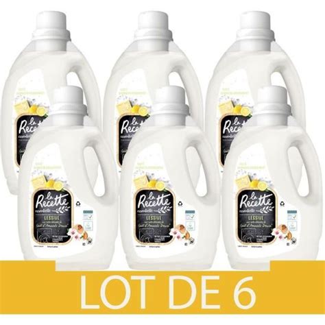 LA RECETTE Lessive Liquide Au Lait D Amande Douce 39 Lavages Lot De