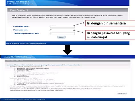 Panduan Penggunaan Portal Akademik Bagi Mahasiswa Baru Unib Ppt
