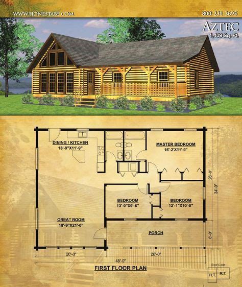 Honest Abe Log Homes Floor Plan Catalog Log Home Floor Plans Cabin