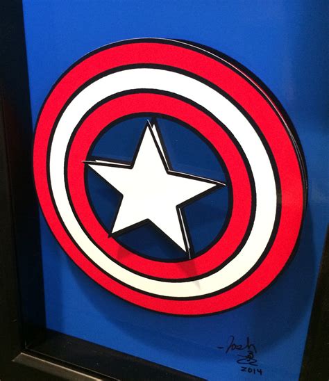 Captain America Shield Poster Artwork 3D Pop Art by PopsicArt