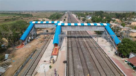 Indias First Ever Stainless Steel Foot Over Bridge Opened At Naupada