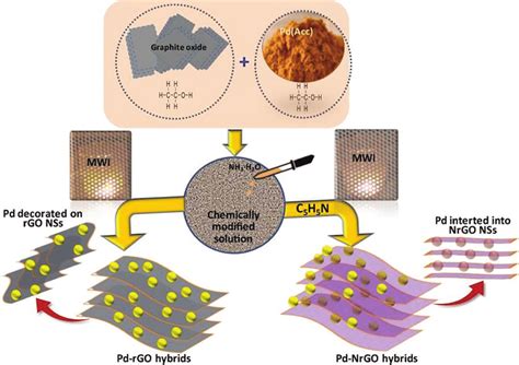 Schematic Illustration Of The Microwave Assisted Synthesis Of Pd Rgo