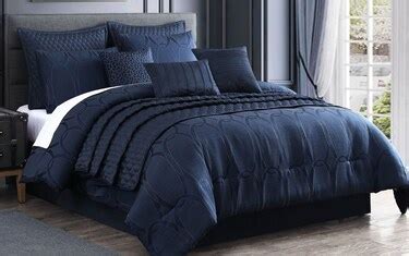 Desy King Blue Geometric 10 Piece Comforter Set | Bob's Discount ...