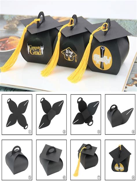 24 pièces graduation Boîtes Bonbons Mignon Fête Traiter Chocolat