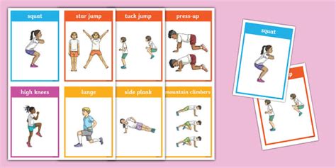 Exercise Flashcards Twinkl Ks2 Professor Feito