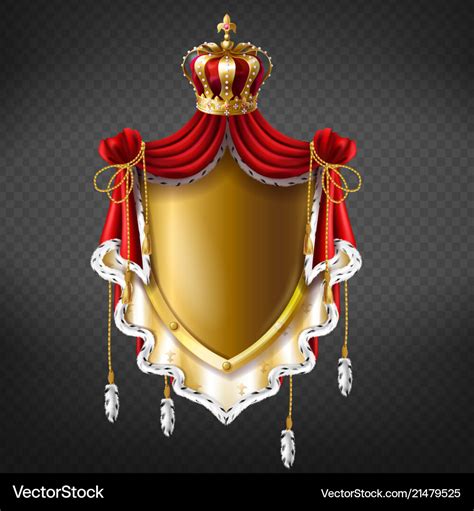 Royal Coat Of Arms Crown Shield Royalty Free Vector Image