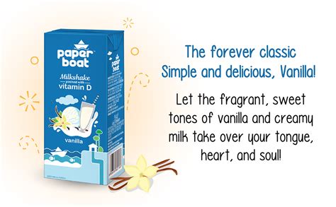 Paper Boat Vanilla Milkshake Enriched With Vitamin D No Added