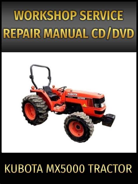 Kubota Mx5000 Tractor Service Repair Manual On Cd Etsy