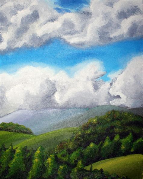 Acrylic Landscape Painting by ABlueSlimeDrawsNear on DeviantArt