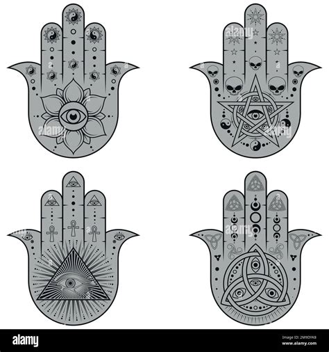 Hamsa Protection Symbol Vector Design Hand Of Fatima Symbol