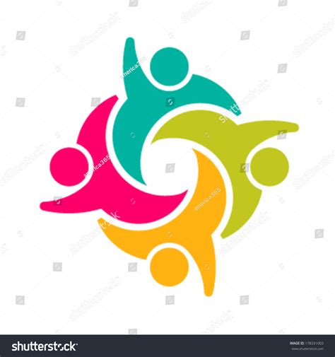 Teammates Social Group People 4 Stock Vector Royalty Free 178331003