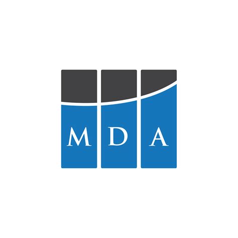 MDA letter logo design on WHITE background. MDA creative initials letter logo concept. MDA ...