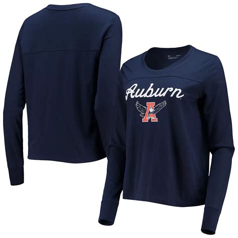 Under Armour Auburn Tigers Vault Cropped Long Sleeve T Shirt Academy