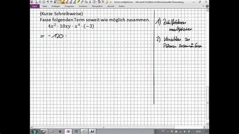 Terme Multiplizieren In Einem Schritt I Ii Youtube