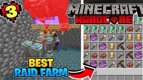 I Built Best Raid Farm In Hardcore Minecraft Pe 3 How To Build