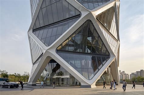 Polygonal Skyscraper Facades Architecture Glass Building Building