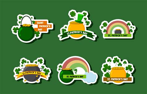 Pot of Gold St. Patrick's Day Sticker 5886566 Vector Art at Vecteezy