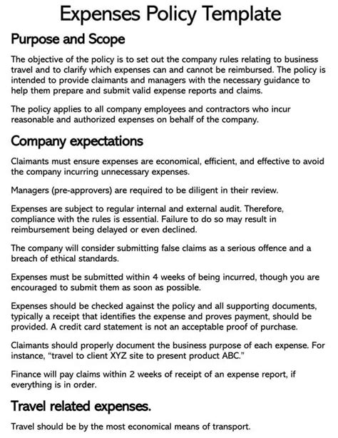 Corporate Credit Card Agreement Template