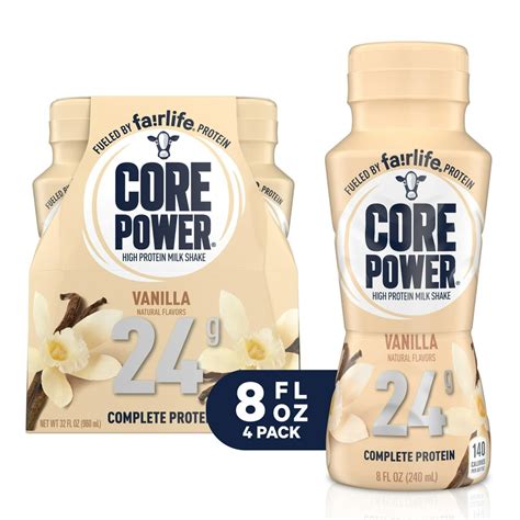 Core Power 8 fl oz 4 Pack - 24g Vanilla Core Power Protein Drink by Fairlife Milk - Walmart.com ...