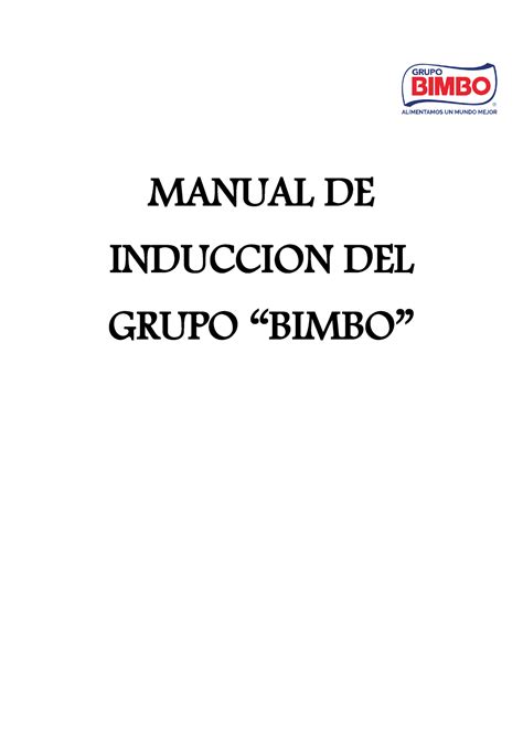 Manual De Induccion Bimbo Manual De Induccion Del Grupo Bimbo