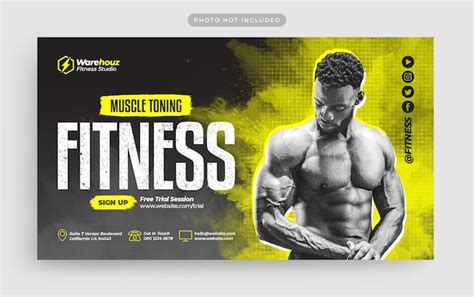 Banner Web Fitness Gym Y Miniatura De Youtube Archivo Psd Premium