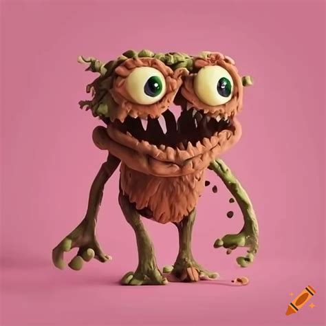 Claymation Tree Monster With A Big Smile