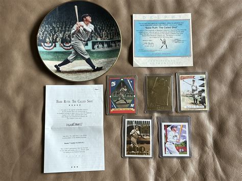 Babe Ruth 1992 Delphi The Called Shot 22k Collector Plate COA Plus