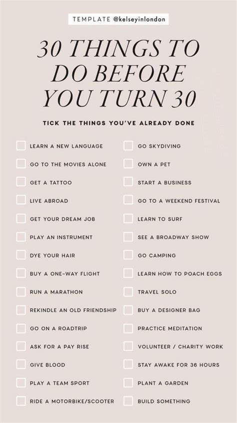 30 Things To Do Before You Turn 30 Self Improvement Tips Things To