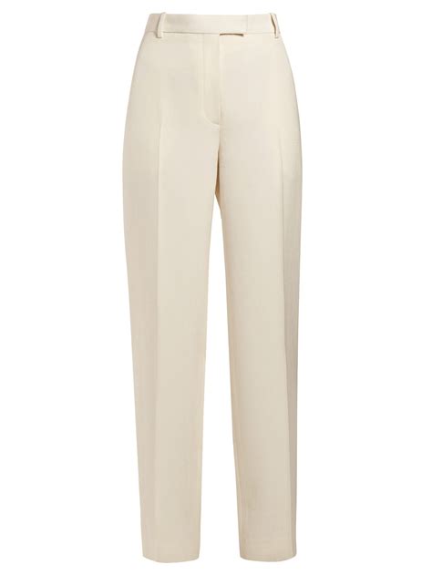 Straight Leg Silk Blend Trousers The Row Matchesfashion Us