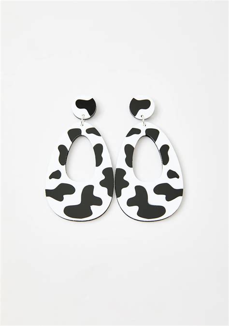 Cow Dangle Earrings Dolls Kill