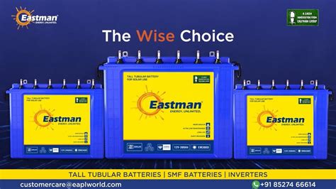 Eastman Tall Tubular Inverter Battery Features Uses Top Inverter