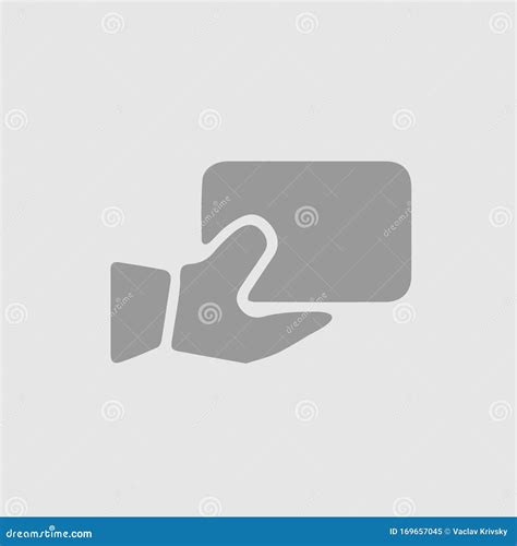 Hand Holding Credit Card Vector Icon Eps 10 Stock Vector