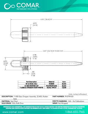 Glass Dropper Assembly Rubber Bulb Comar