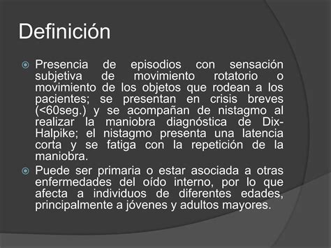 Vértigo Postural Paroxístico Benigno en el Adulto pptx