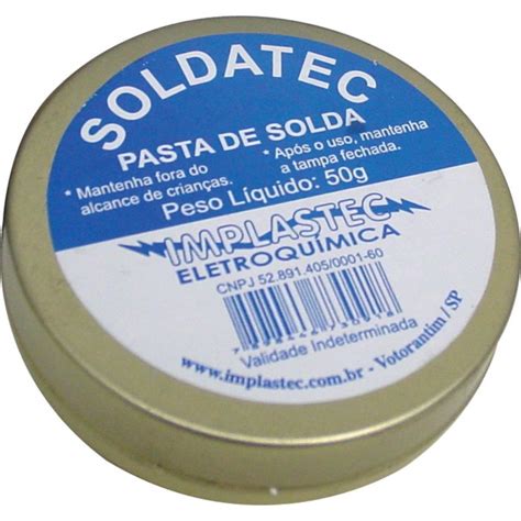 Pasta Para Soldar Soldatec Implastec Pastoso Solda Fluxo 50g Bga