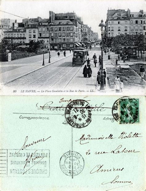 Le Havre La Place Gambetta Et La Rue De Paris