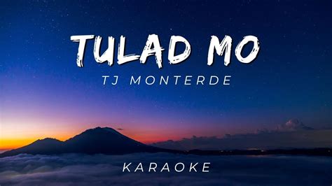 Tulad Mo Tj Monterde Karaoke Version Youtube