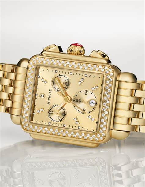 Deco Diamond High Shine 18K Gold-Plated Watch MWW06A000806 - MICHELE®