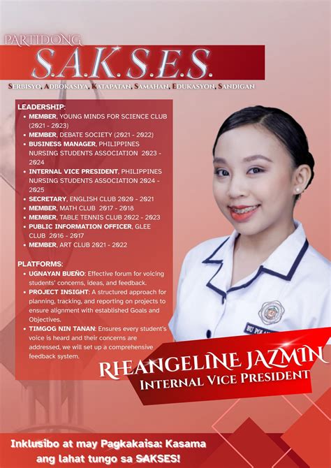 Team Sakses - 𝐈𝐍𝐓𝐄𝐑𝐍𝐀𝐋 𝐕𝐈𝐂𝐄 𝐏𝐑𝐄𝐒𝐈𝐃𝐄𝐍𝐓: RHEANGELNE JAZMIN Platforms