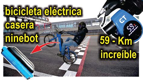 Potente Bicicleta El Ctrica Casera Doble Bater A Con Piezas De Patineta