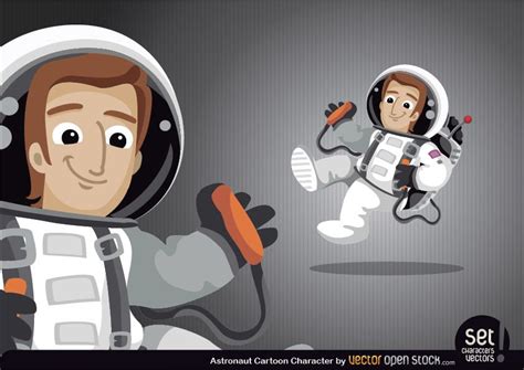 Descarga Vector De Personaje De Dibujos Animados De Astronauta