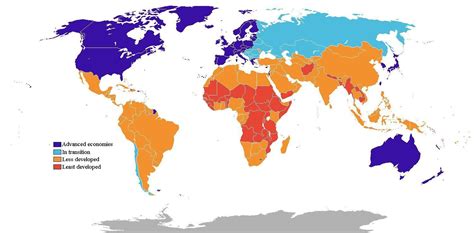 Análise os maps das seguintes divisões países periféricos e centrais