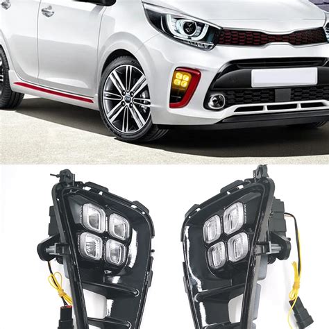 Cscsnl Set Led Fog Lights Drl Led Headlight For Kia Picanto