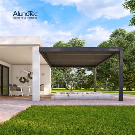 AlunoTec Customized Factory Price Motorized Pergola Roof System Sun