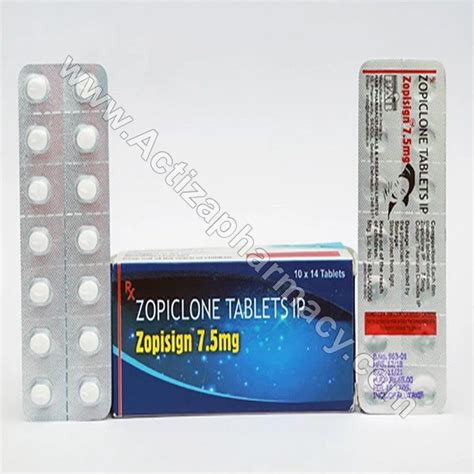 Zopisign Zopiclone 7 5MG Tablets Treatment Anxiety Medicines