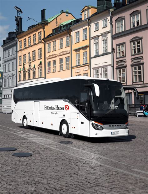 Hyra buss Stockholm med chaufför Kostnadsfri offert Ellénius Buss