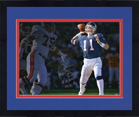 Frmd Phil Simms Giants Signed 16 X 20 SB XXI V Broncos Photo SB XXI