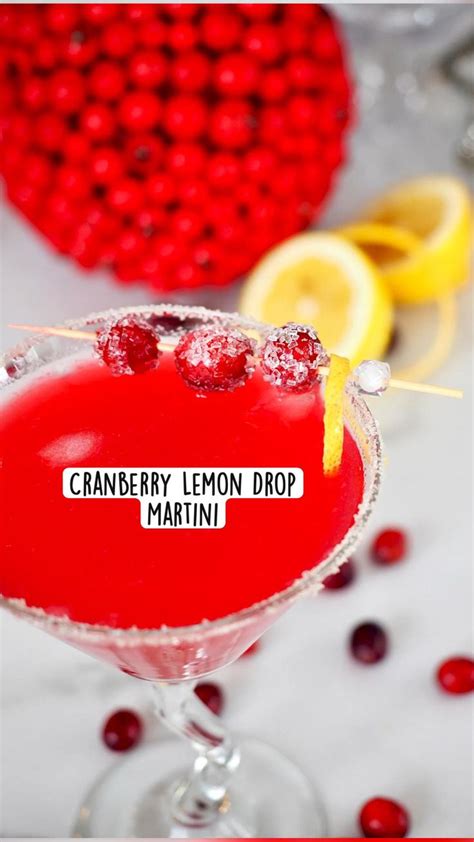 Cranberry Lemon Drop Martini Christmas Drinks Lemon Drop Cranberry Simple Syrup